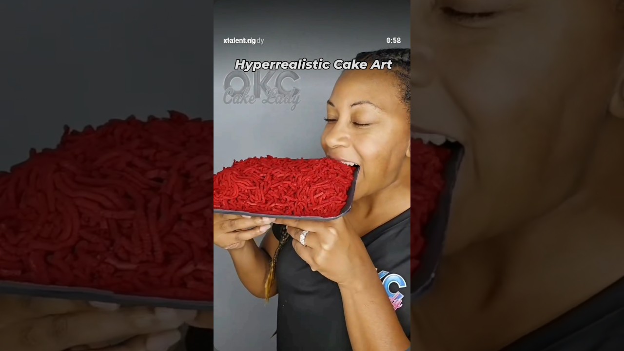 Hyperrealistic Cake Art by: @okccakelady #hyperrealism #edibleart #sculptedcake #cakeart #xtalentng