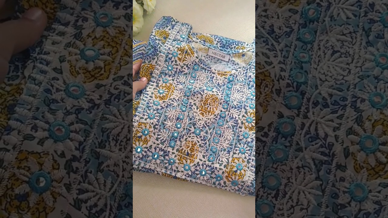 Cotton Block print kurti set