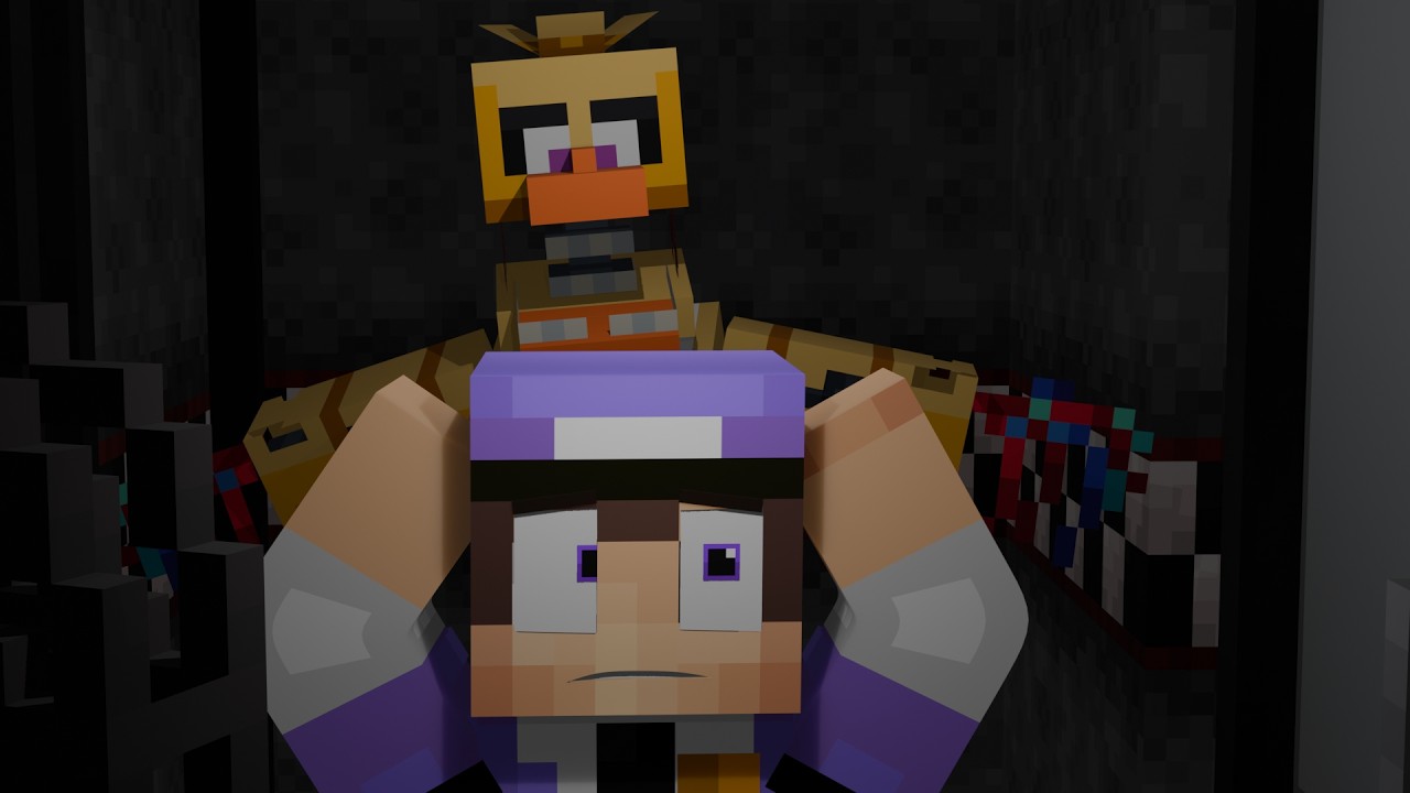 Скачал жуткий мод FNAF на Minecraft