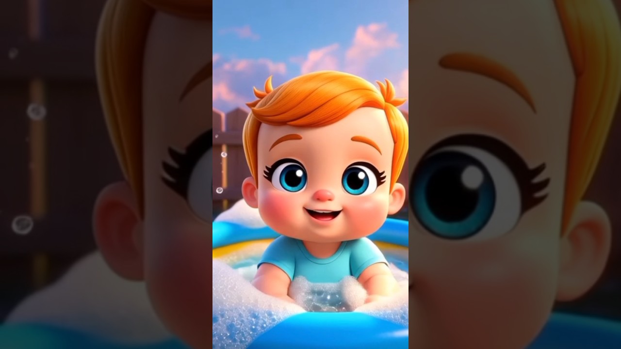 Baby Bath Time Fun 🛁💙 | Cute 3D Baby Cartoon | Kids Nursery Rhymes