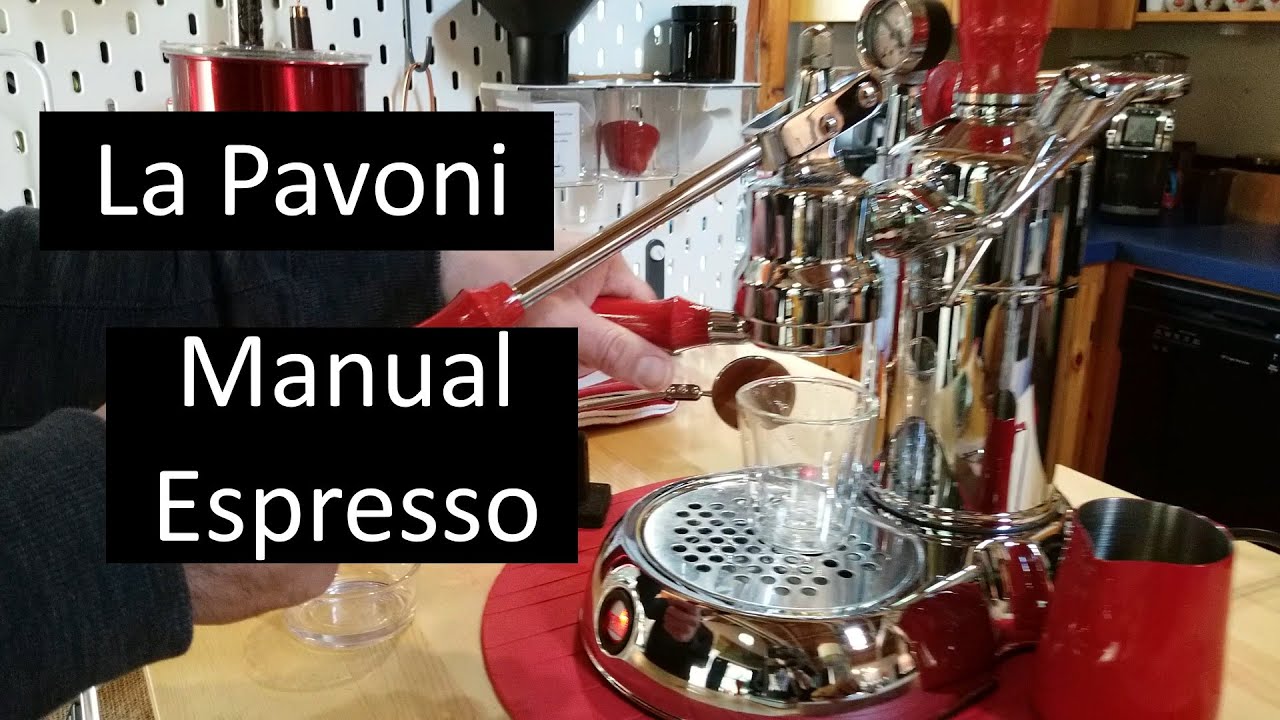 How to pull a shot with a La Pavoni manual lever espresso machine.