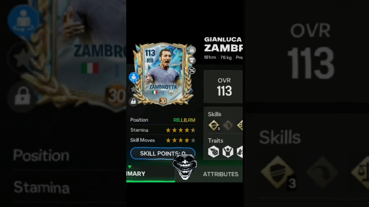 Who needs luck when you’ve got Shards? Zambrotta secured! 🥶 