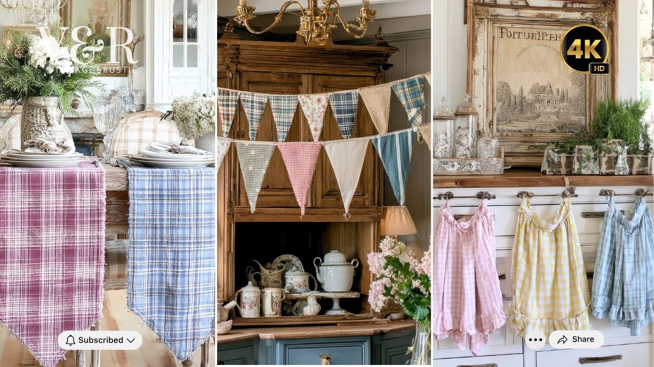 🧺 All Colors of Vintage Plaid & Checked Patterns for Cozy Farmhouse Cottage Styling Ideas