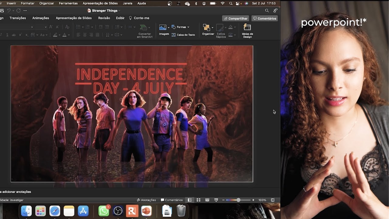 Como fazer slides com efeitos tem&aacute;ticos no Powerpoint? Tutorial Slide Stranger Things!