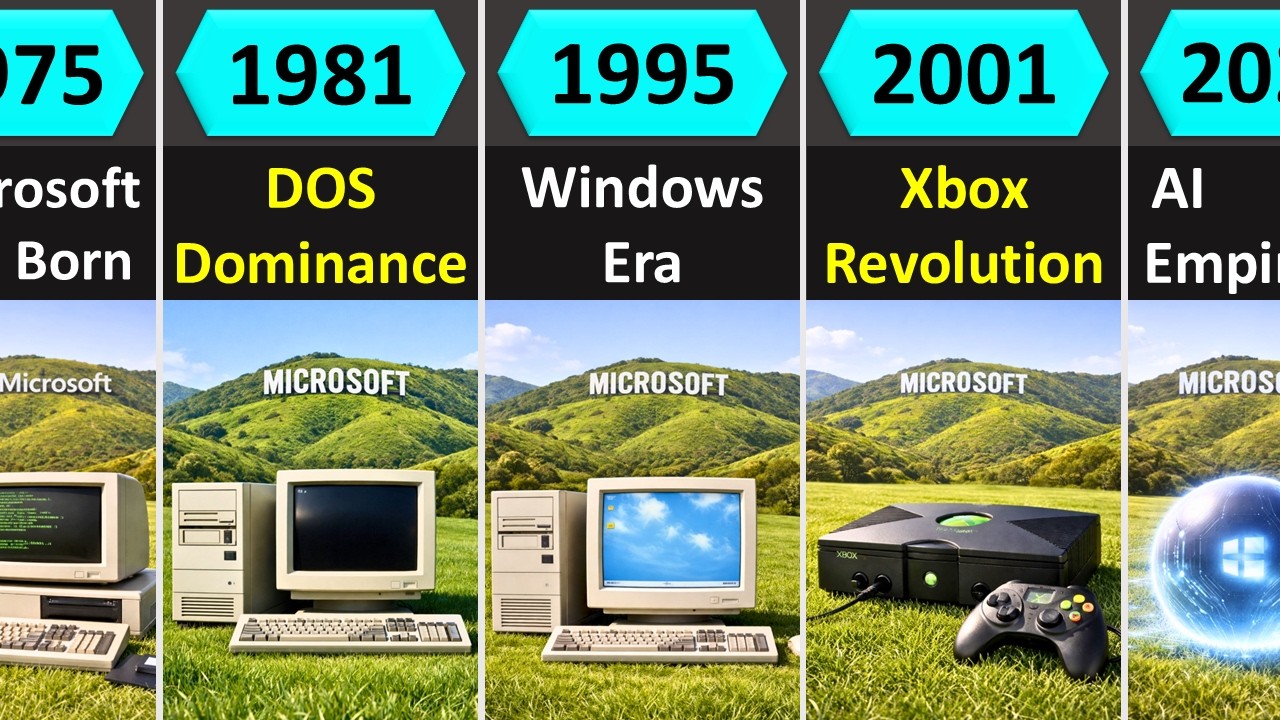 Rise of Microsoft (1975–2026): Windows, Xbox, Azure & AI Era