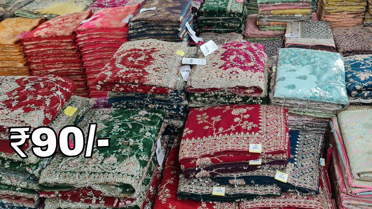 Heavy saree manufacturer Chandhi chowk Delhi Saree wholesale market Arihant textile VANSHMJ