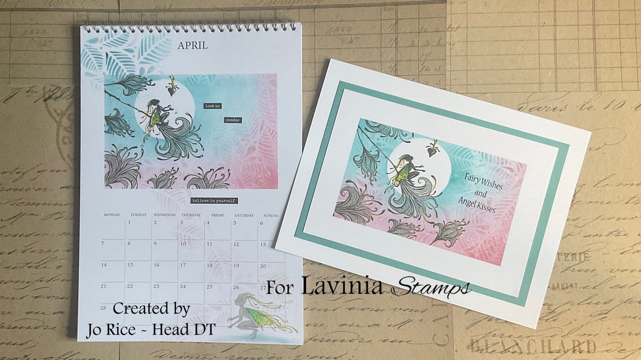 April with Nia by Jo Rice #laviniastamps #calendar #cardmakingtutorial