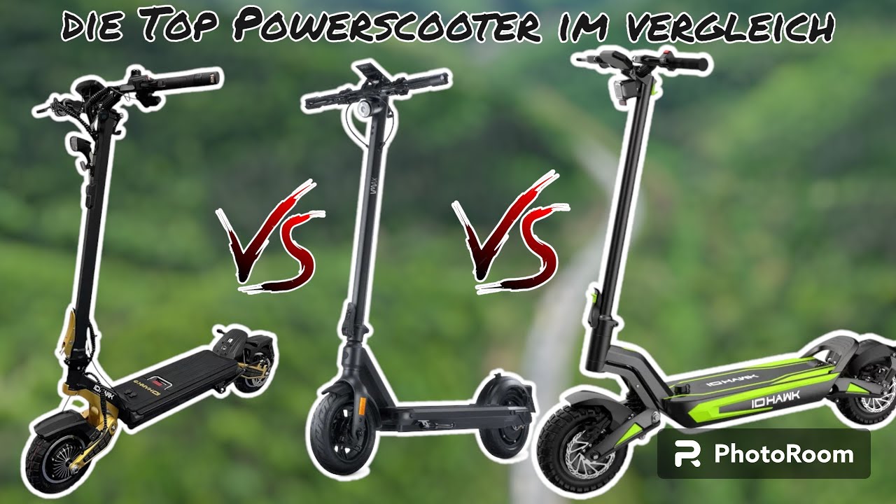 Top Power E-Scooter Vergleich am 21% Berg Io Hawk Phoenix vs Io Hawk Elite X 1.0 vs Vmax Vx2 Extrem