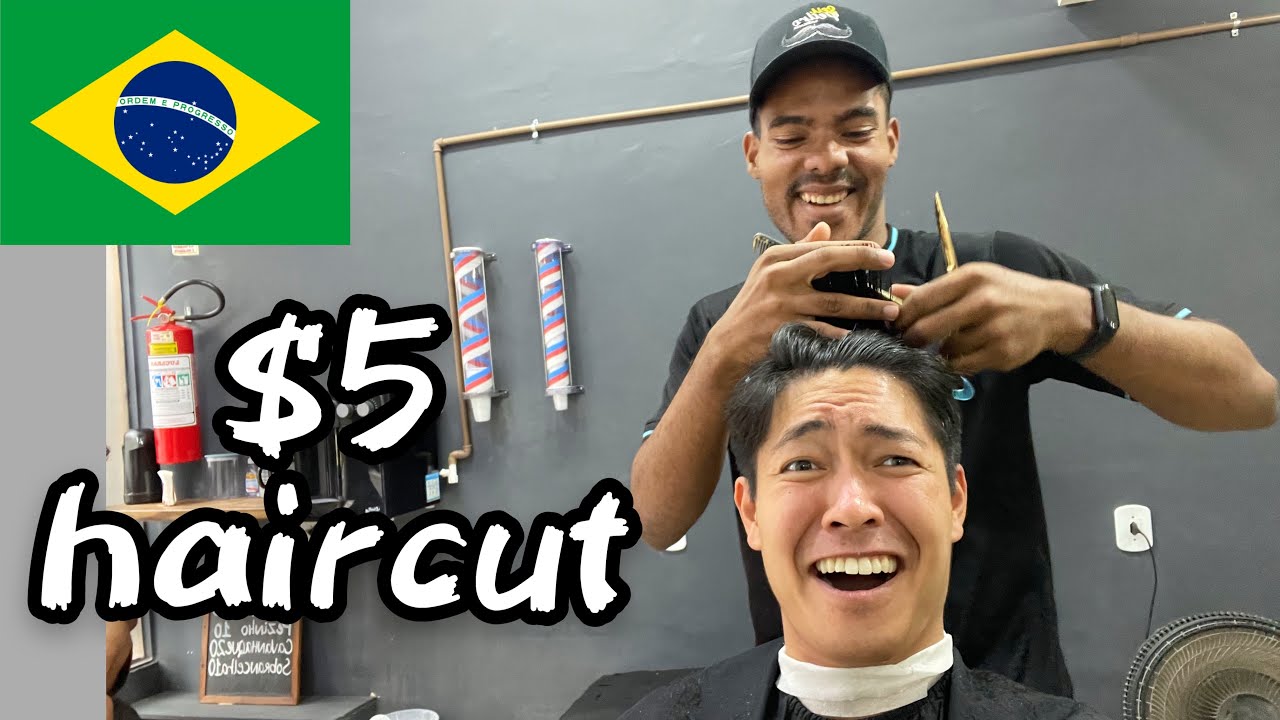 Japanese guy went to BRAZILIAN BARBERSHOP for the first time in Rio de Janeiro🇧🇷