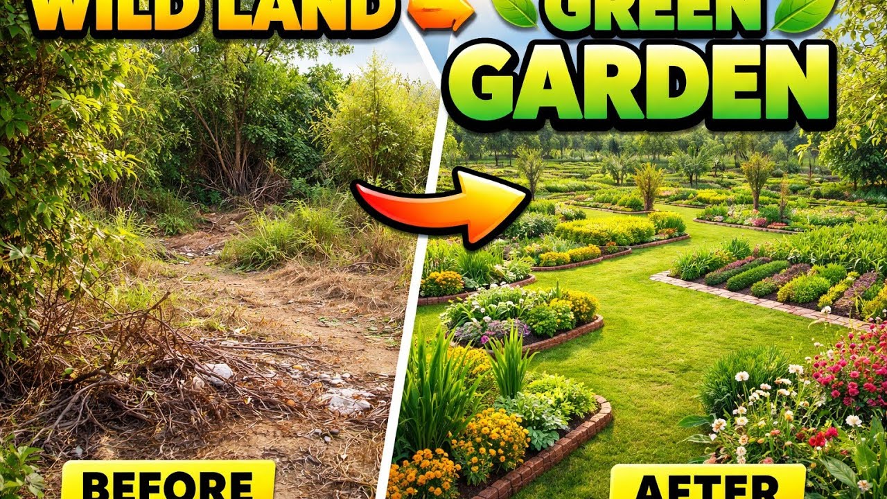 😍 Turning Wild Land into a Green Garden 🌱👉 Jungle Ko Hara Bhara Garden Bana Diya!