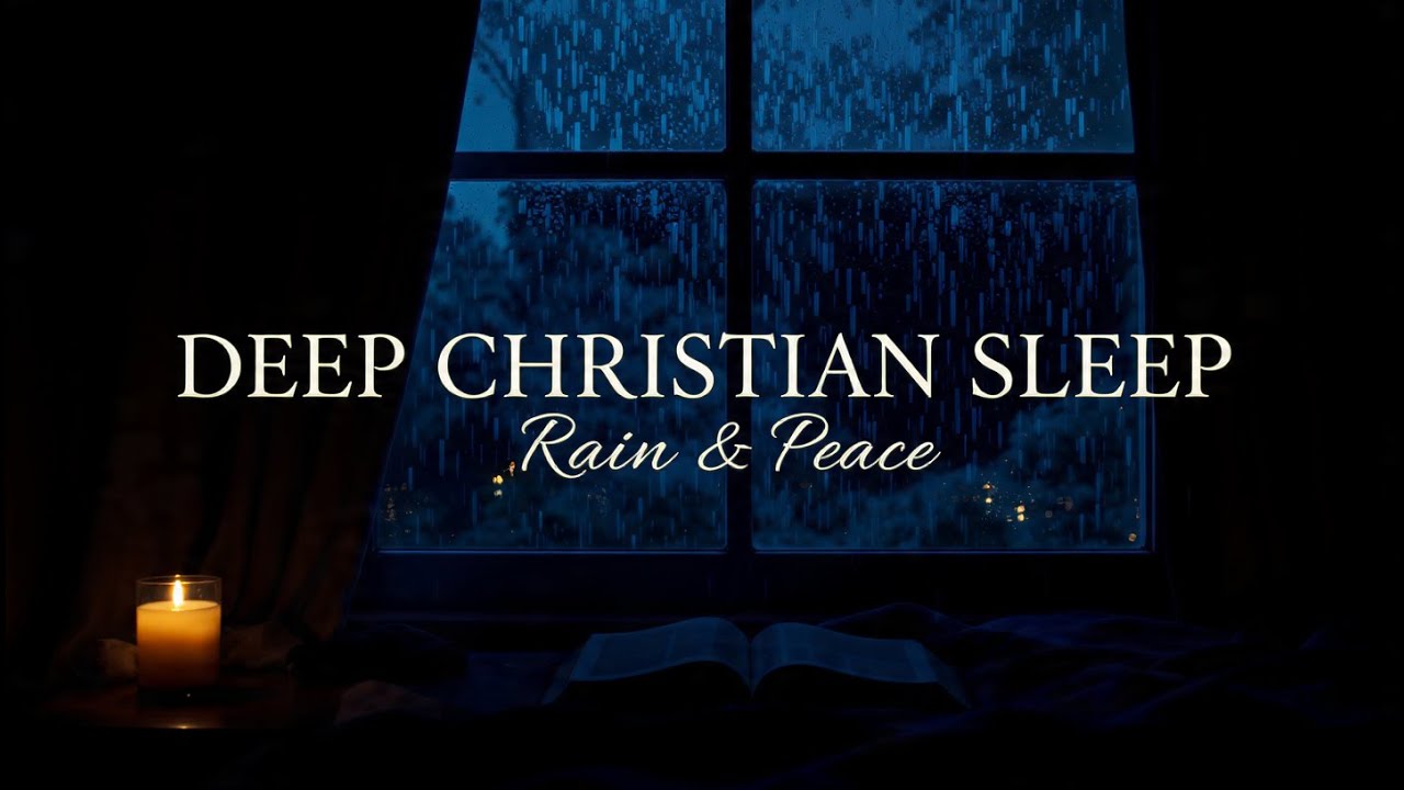 Sleep with God’s Peace 🌙 | Christian Rain Ambience (2 Hours, Black Screen)