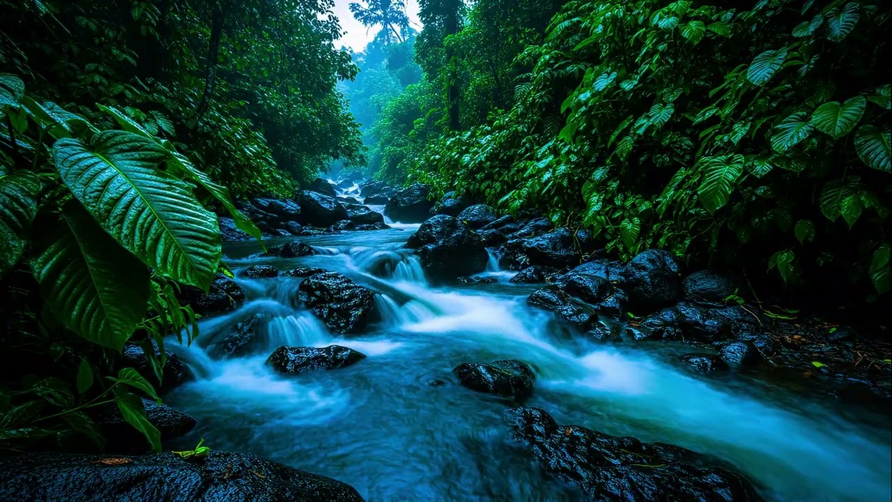 [4K] Deep Forest River ASMR - 1 Hour of Pure Relaxation