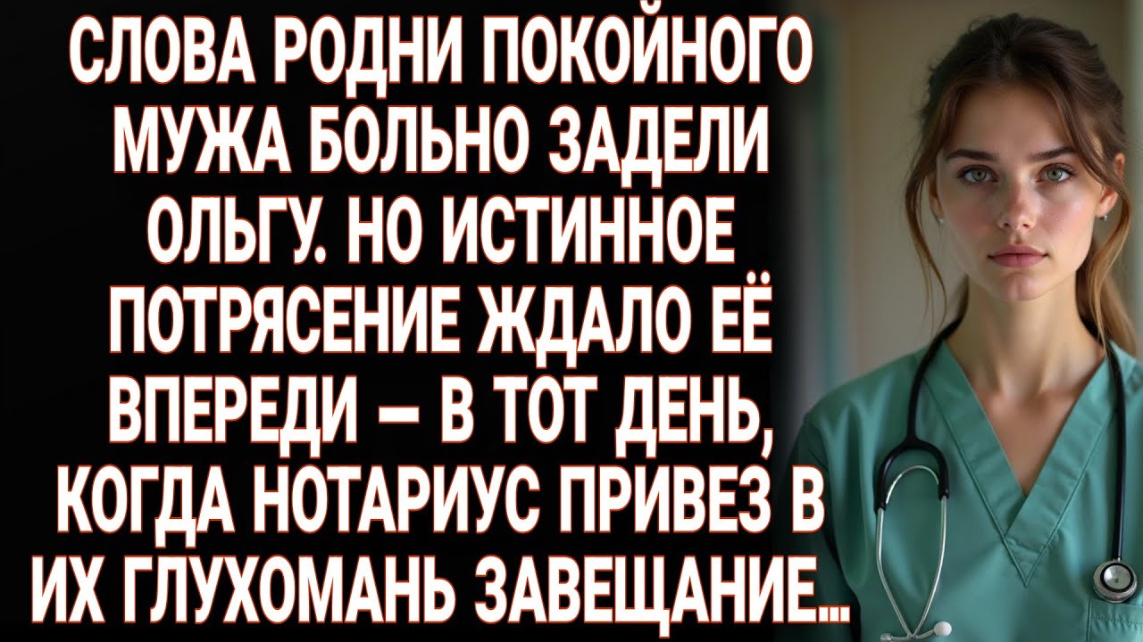 Слова родни задели Ольгу, но шоком стало завещание, которое нотариус привез в их глухомань.