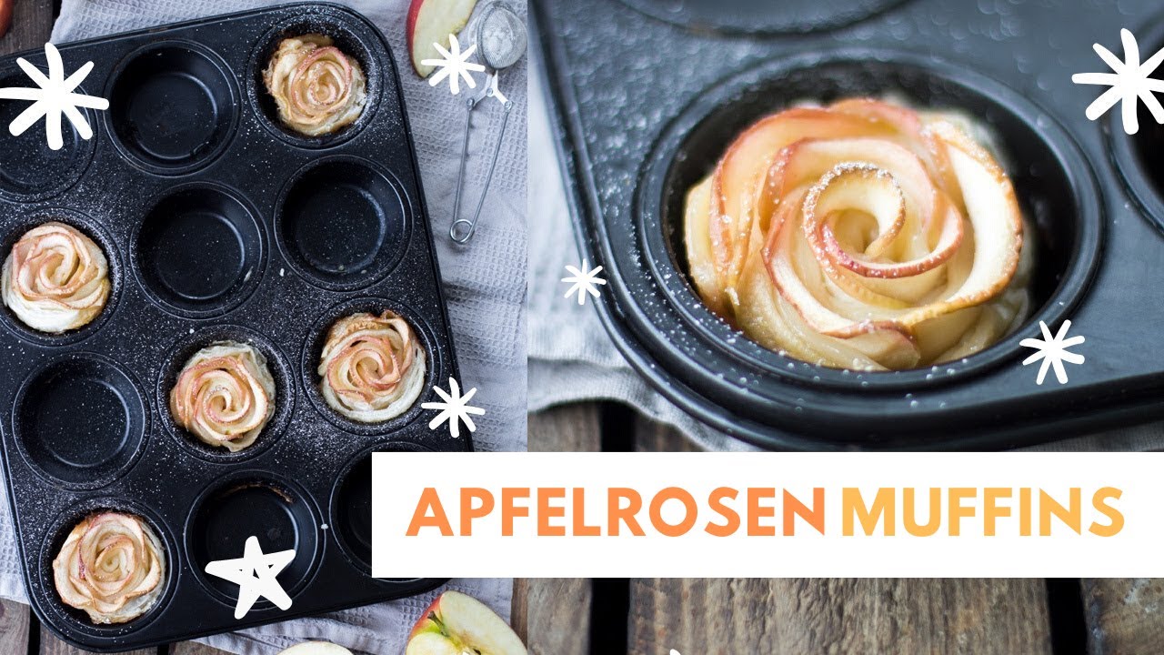 Apfelrosen Muffins | einfache und besondere Idee!
