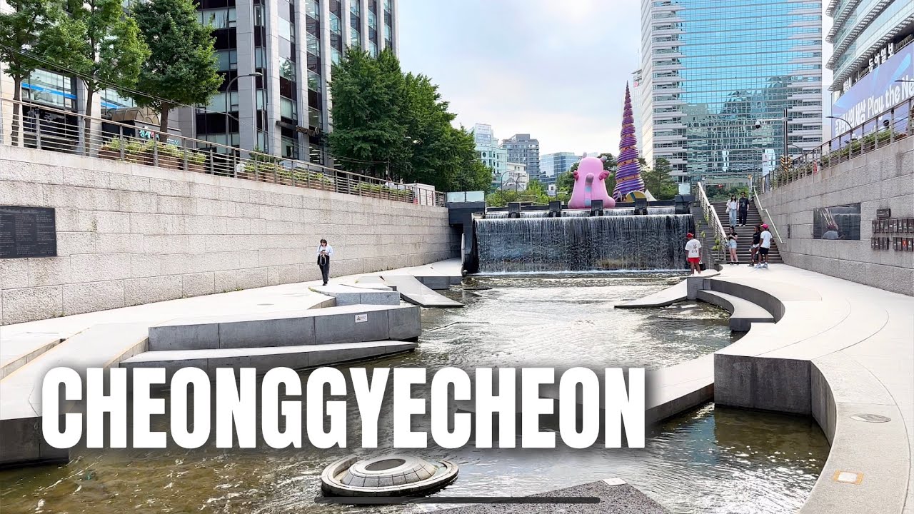 [4K HDR] Seoul's Most Scenic Walk: Cheonggyecheon Stream (July 2024)