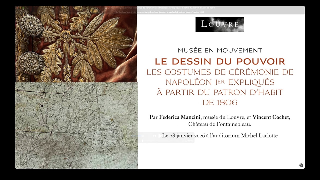 Les costumes de cérémonie de Napoléon Ier expliqués à partir du patron d'habit de 1806