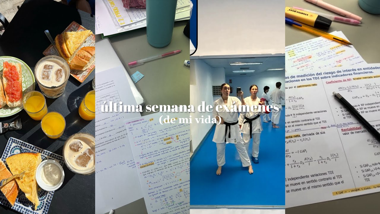 una semana conmigo de exámenes finales | vlog