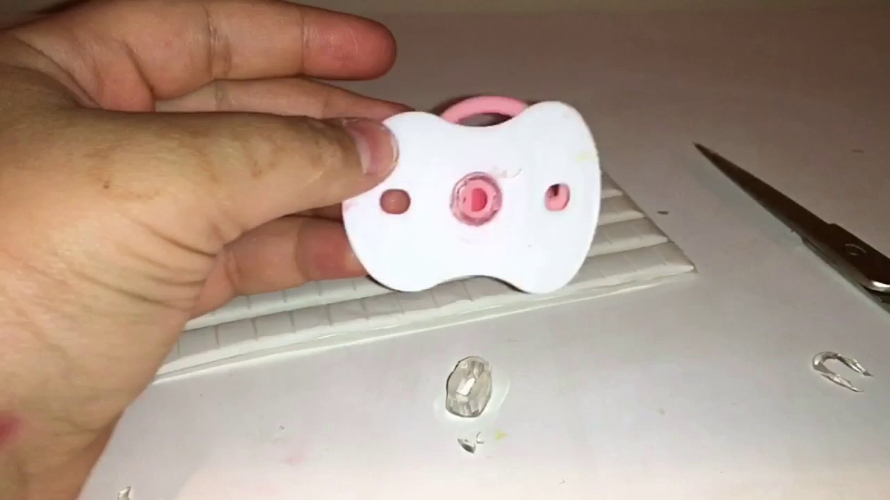 How To: modify a pacifier for a closed mouth reborn doll, without magnet!! E-Z