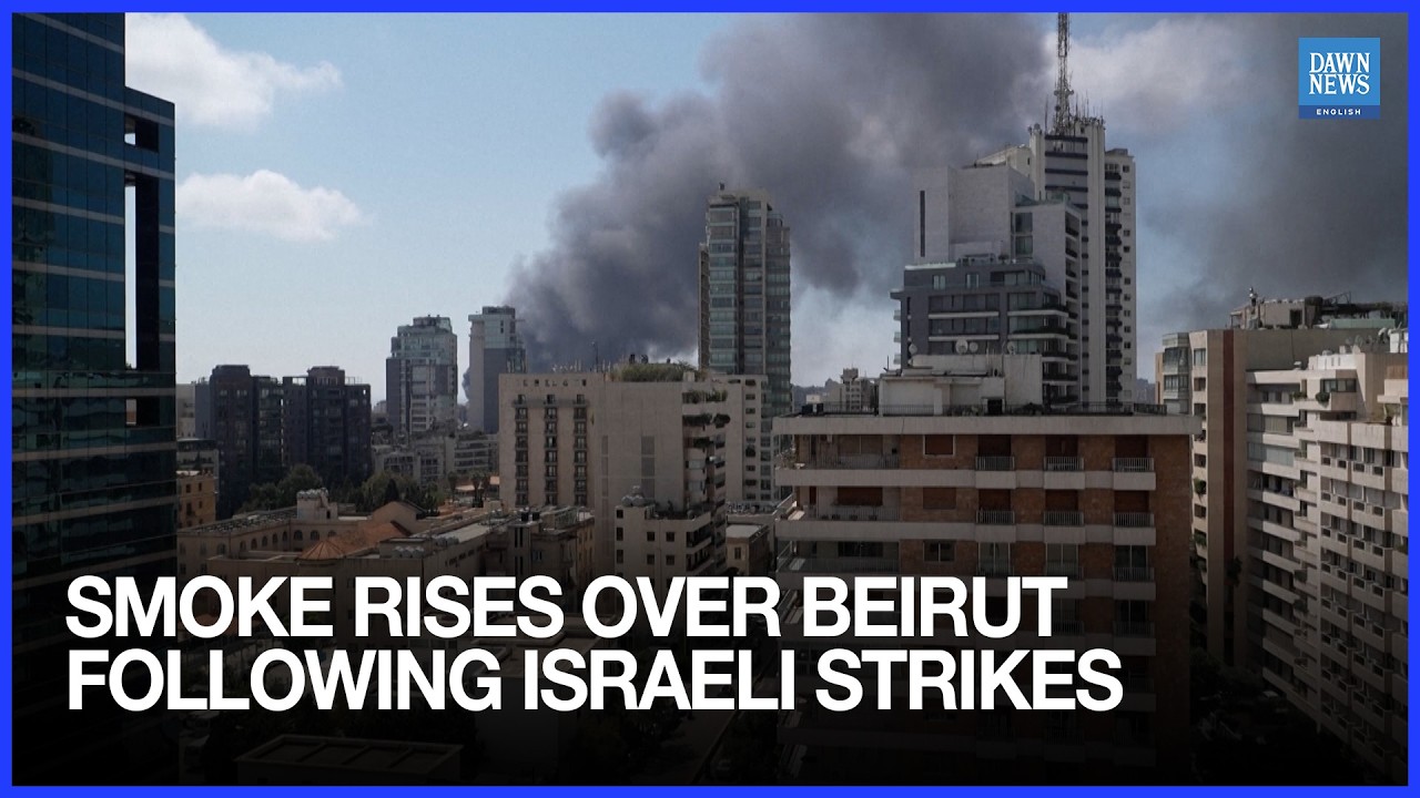 Smoke Rises Over Beirut Following Israeli Strikes| Israel War On Lebanon | Dawn News English