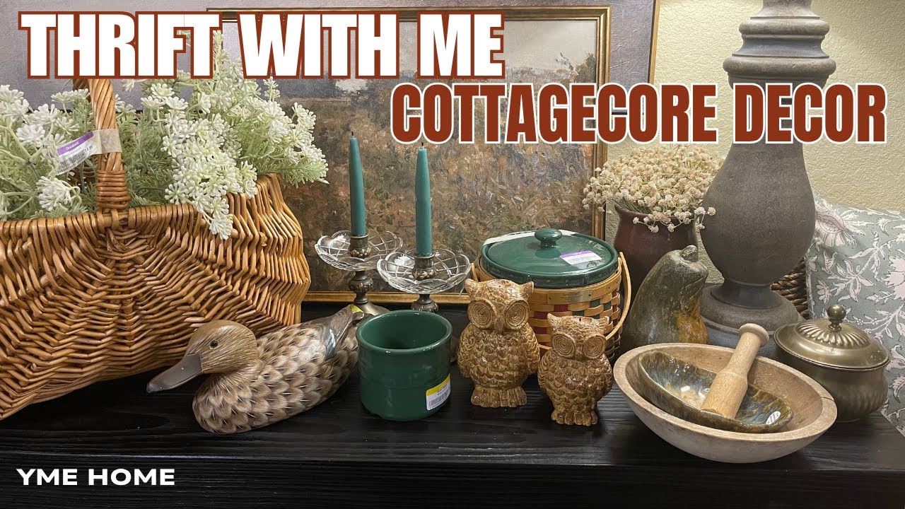 GOODWILL Thrift with Me for COTTAGECORE DECOR/ Thrifting Home Decor/ VINTAGE/ Decorating IDEAS