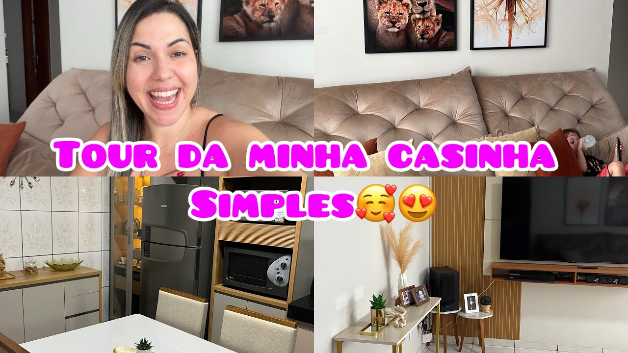 Tour completo pela minha casa simples /2anos sem posta vídeo  #tuorpelacasa #casinhalimpa 