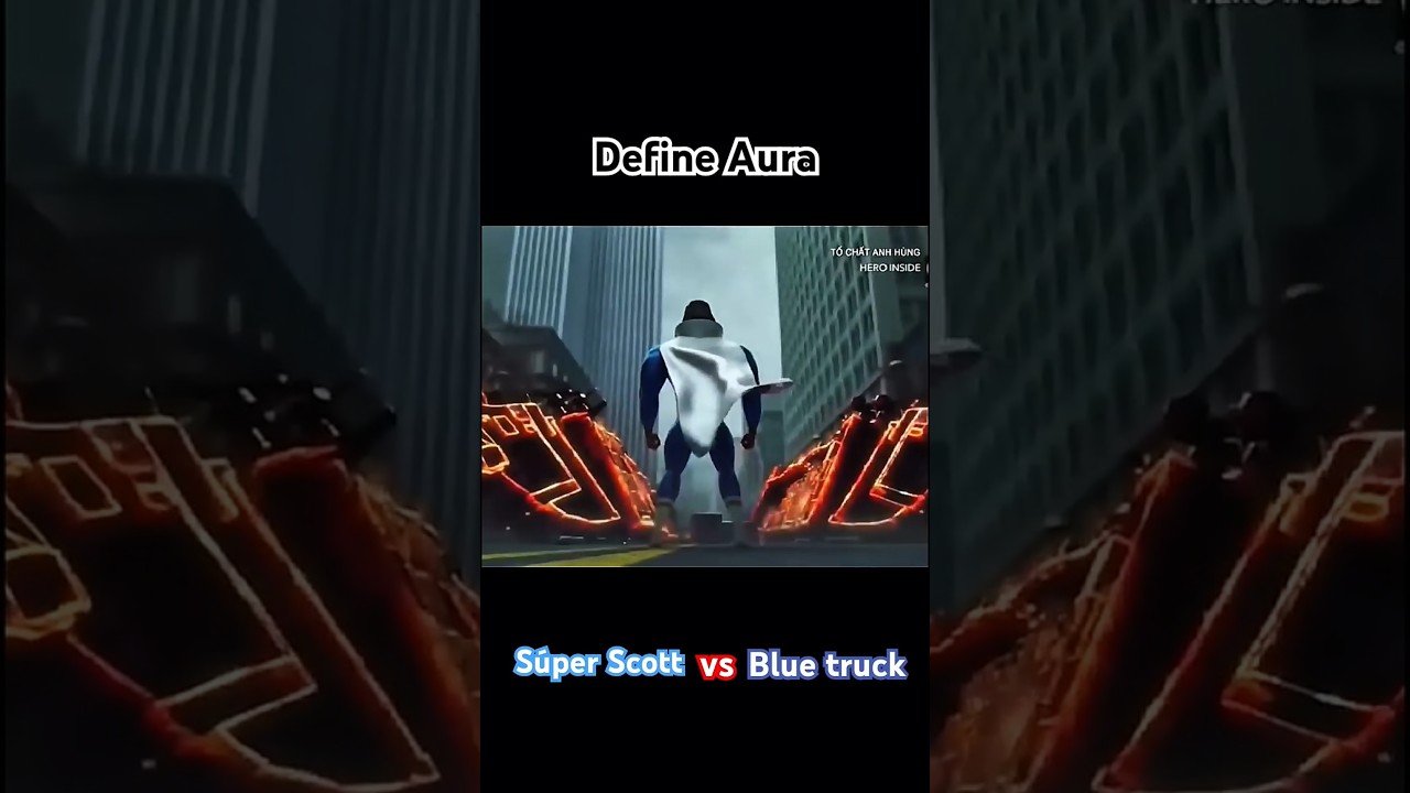 S&uacute;per Scott vs Blue truck #superscott #viralvideo #superheroes #heroinside #epico #edit #aura