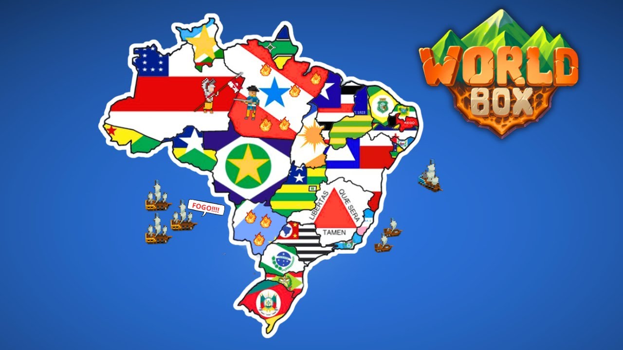 Criei o Brasil no WorldBox&hellip; e deu MUITO ruim 😂