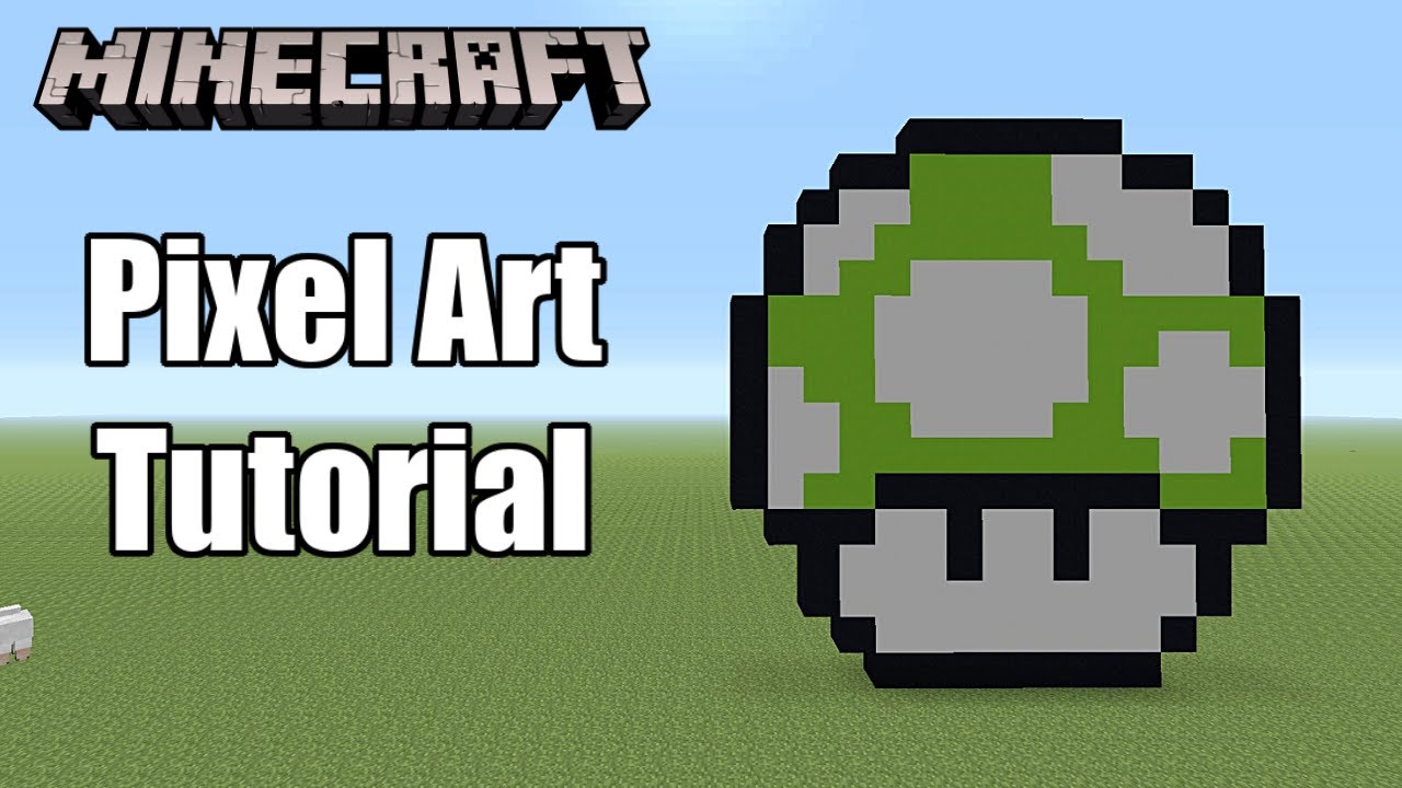 Minecraft Pixel Art Tutorial - 1 Up Mushroom