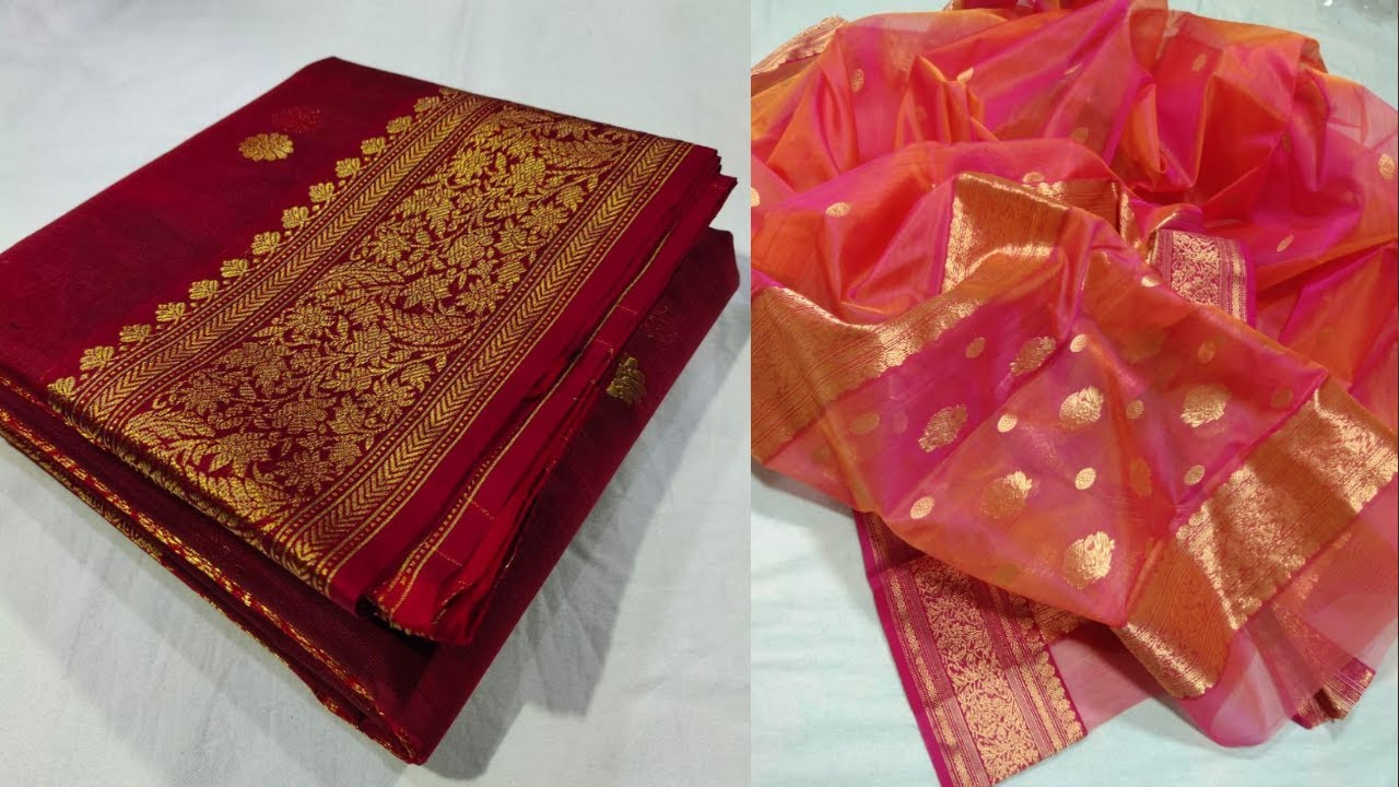 Chanderi Katan Silk Sarees Online | MILLION TRENDS