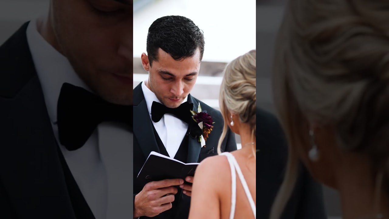 Groom gets choked up reading his wedding vows 🥹🥹