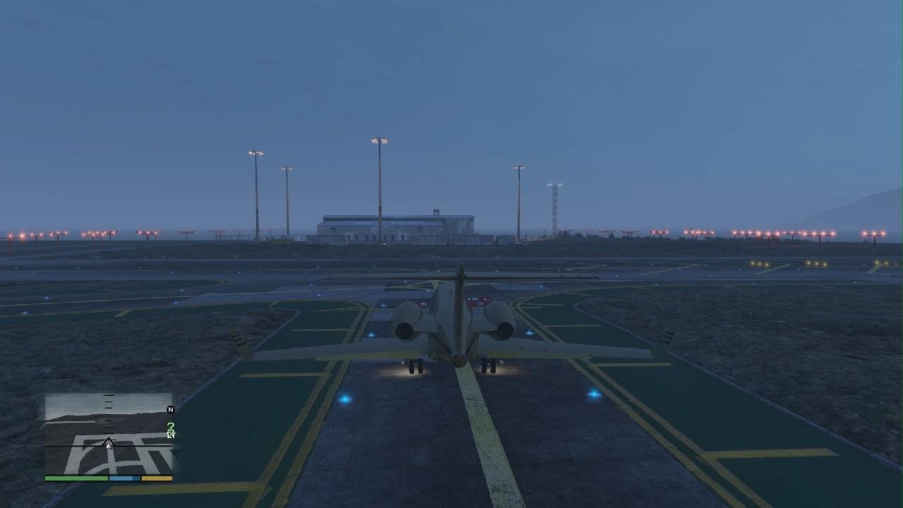Grand Theft Auto V luxor Deluxe Bombardier Take off from LS airport landing in airfield