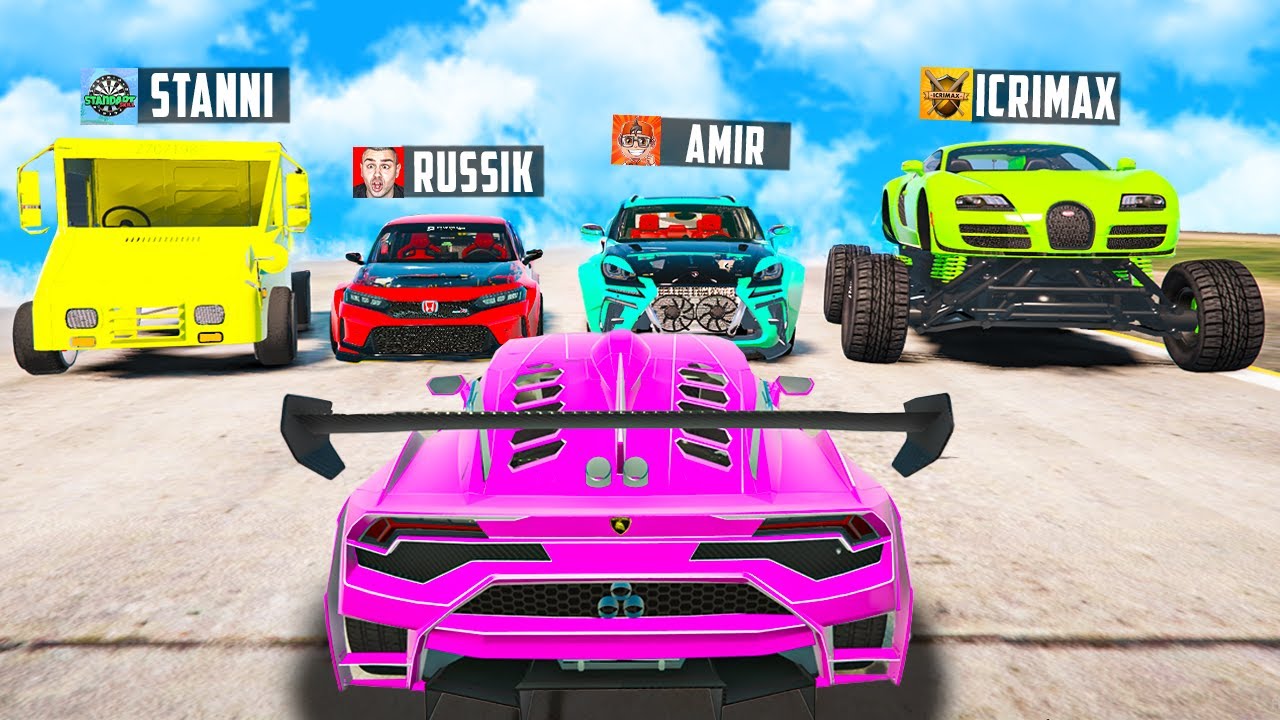 4 YOUTUBER JAGEN aber YOUTUBER WÄHLEN AUTO in GTA 5!