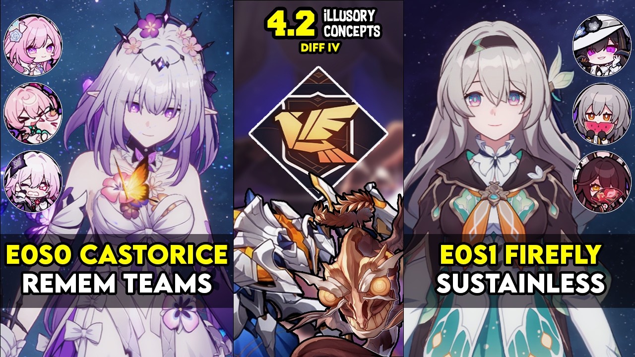 NEW Pure Fiction 4 | E0S0 Castorice Remem Teams & E0S1 Firefly Sustainless | Honkai Star Rail 4.2