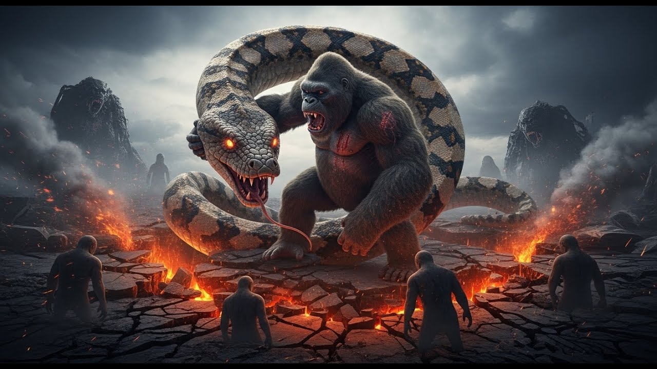 King Kong vs Giant Python monster vs Titans: The Battle for the Primitive Island