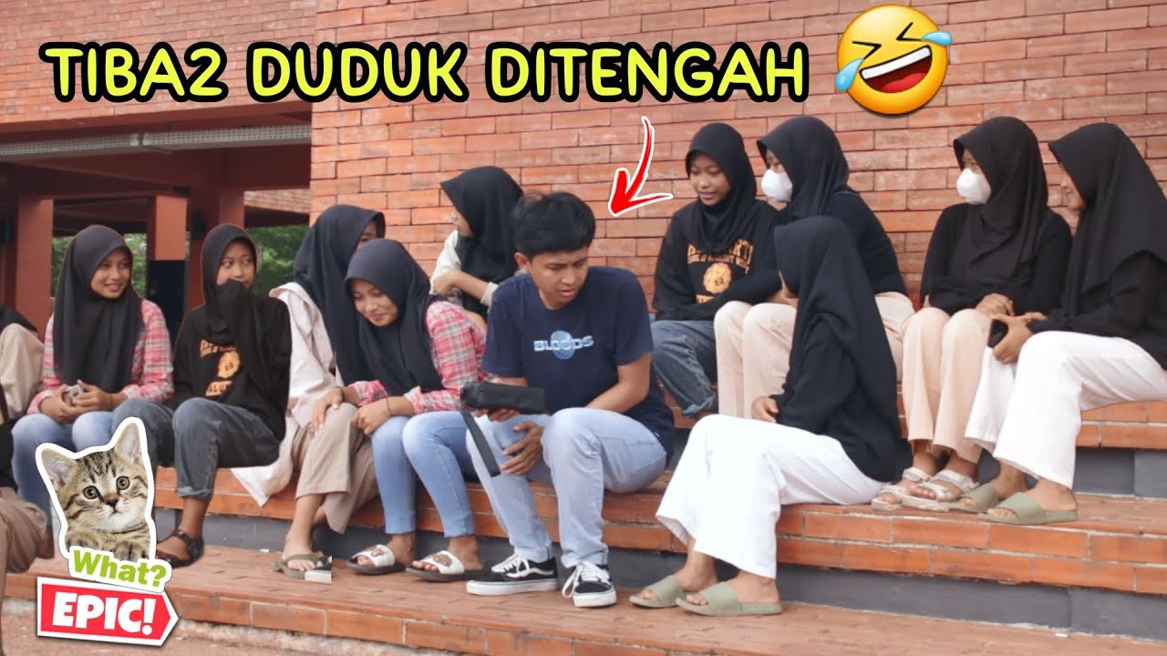 UJI NYALI! DUDUK DITENGAH CEWEK NGUMPUL - Part16