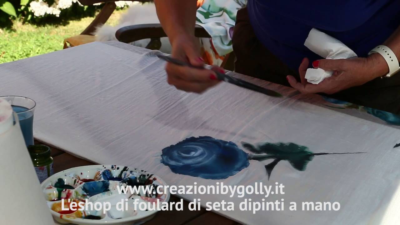 VideoCorso - Come dipingere foulards di seta -  3lezione