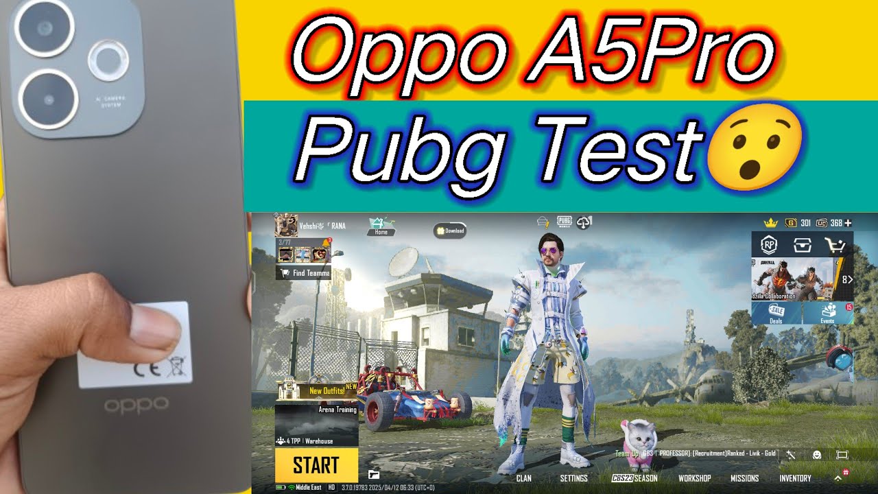 Oppo A 5 Pro | A 5 Pro Pubg Test | Pubg Mobile
