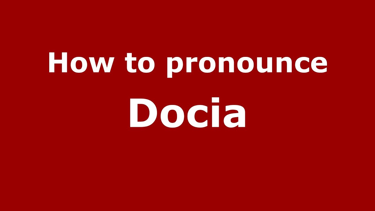 Как произносится Docia (США) - PronounceNames.com
