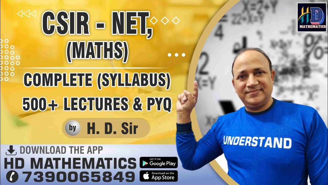 csir net mathematics 2023 complete syllabus by hd mathematics //download app hd mathematics