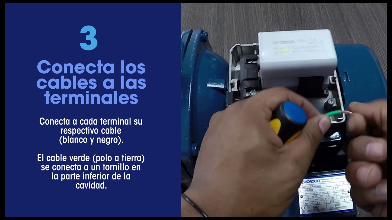 ¿CÓMO CONECTAR EL CABLE DE PODER A TU ELECTROBOMBA?