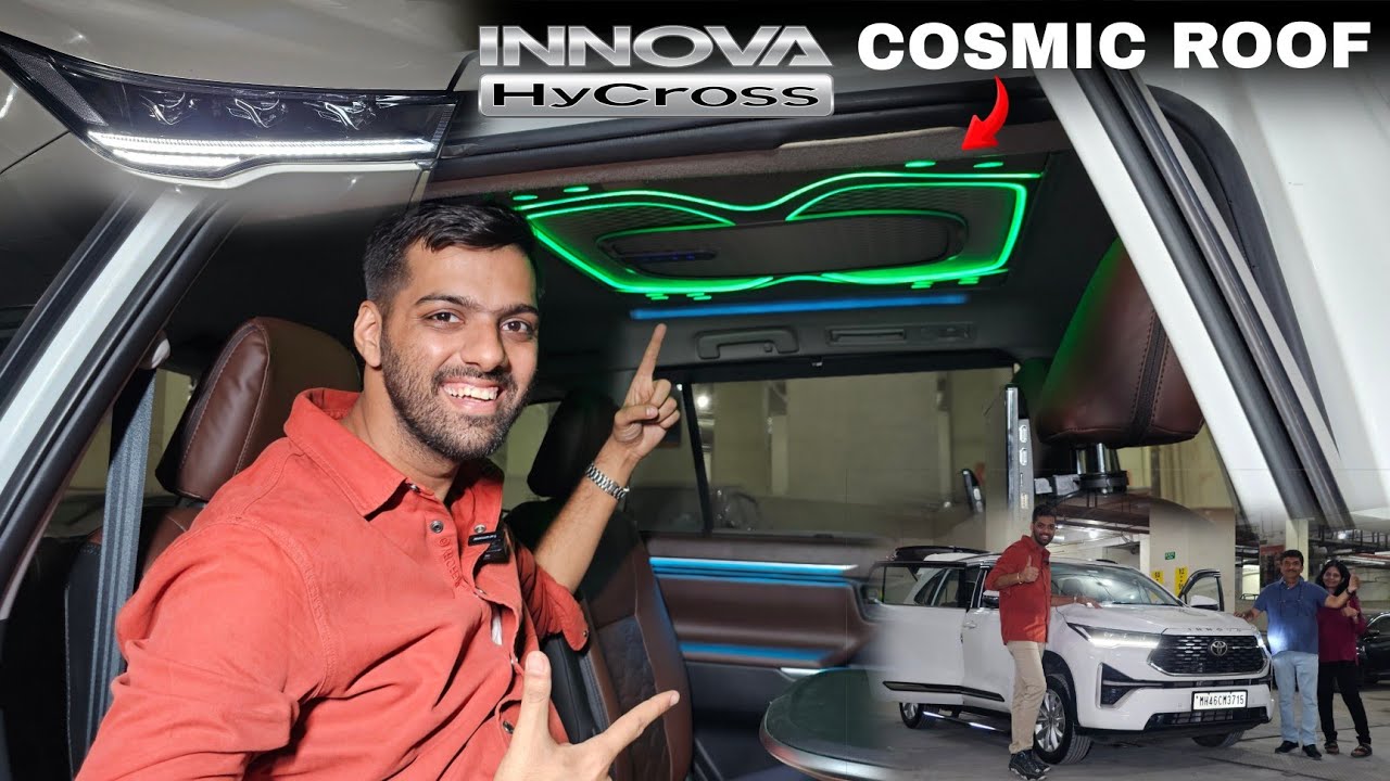 INDIA'S FIRST INNOVA HYCROSS WITH COSMIC ROOF,NEW LAUNCH BULLET HEADLIGHT & MUCH MORE...!!!