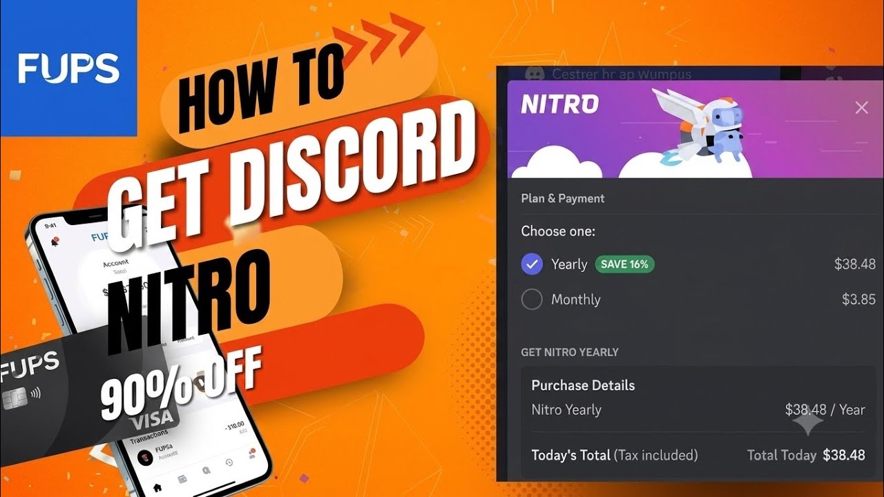 Get Discord Nitro 70% To 90% Cheapest Using Turkey Fups Virtual Card
