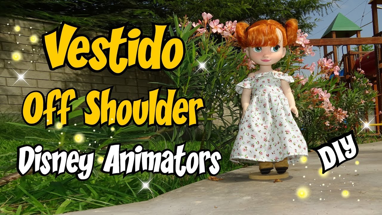 Vestido off shoulder para Muñecas Animators Tutorial de Costura Facil