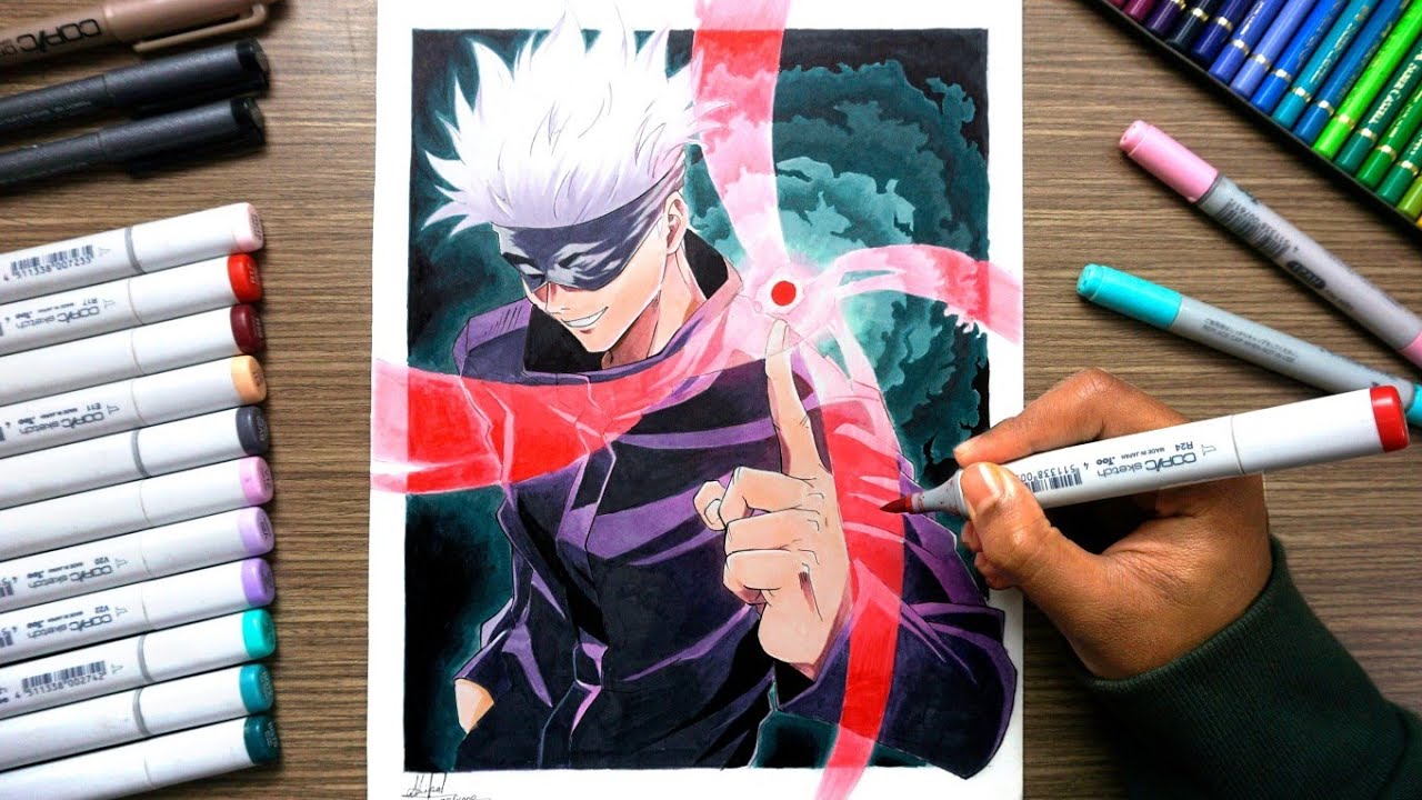 [Drawing Gojo Satoru ] from anime Jujutsu kaisen