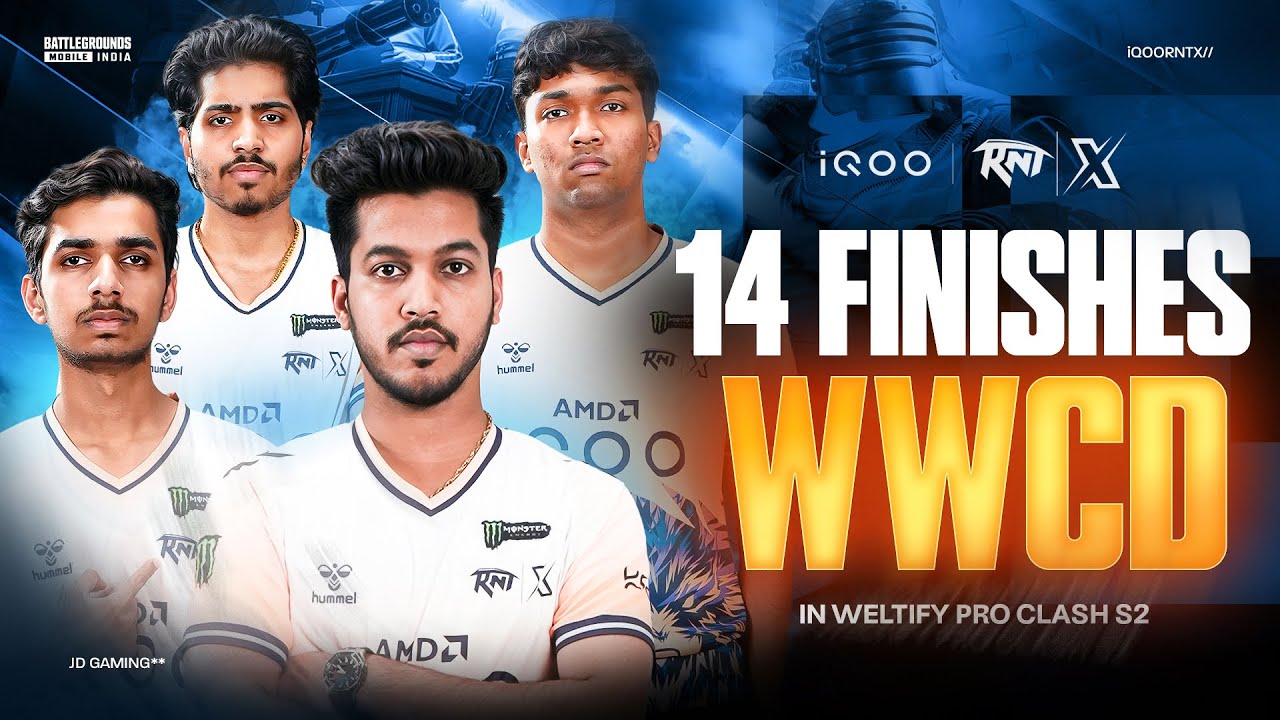 Solo 5 Finishes in Weltify Pro Clash S2 | 14 Team Finishes | IQOORNTXJDgaming 💜⚡️