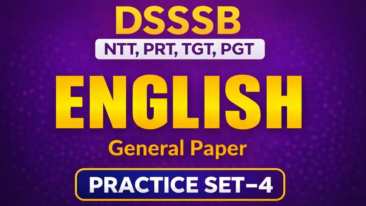 DSSSB English Practice BATCH | Important Questions for competitive exam preparation. 