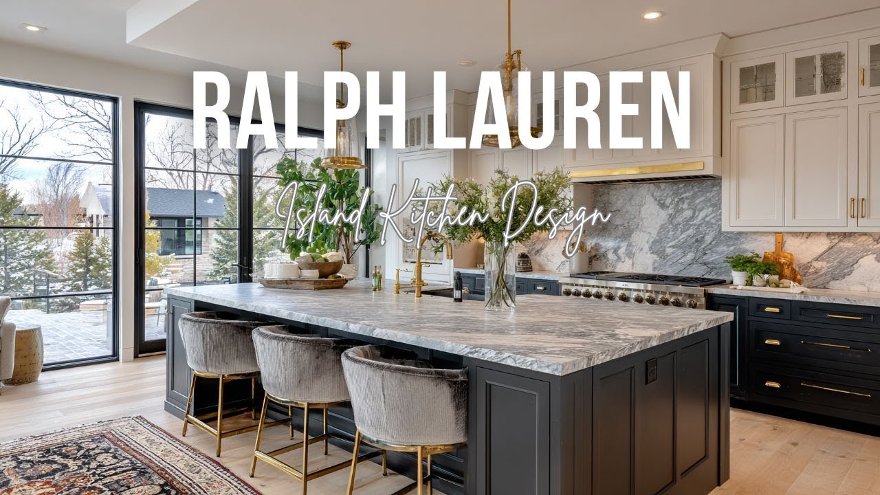 Ralph Lauren Inspired Island Kitchen Design Blending Heritage Style and Modern Luxury