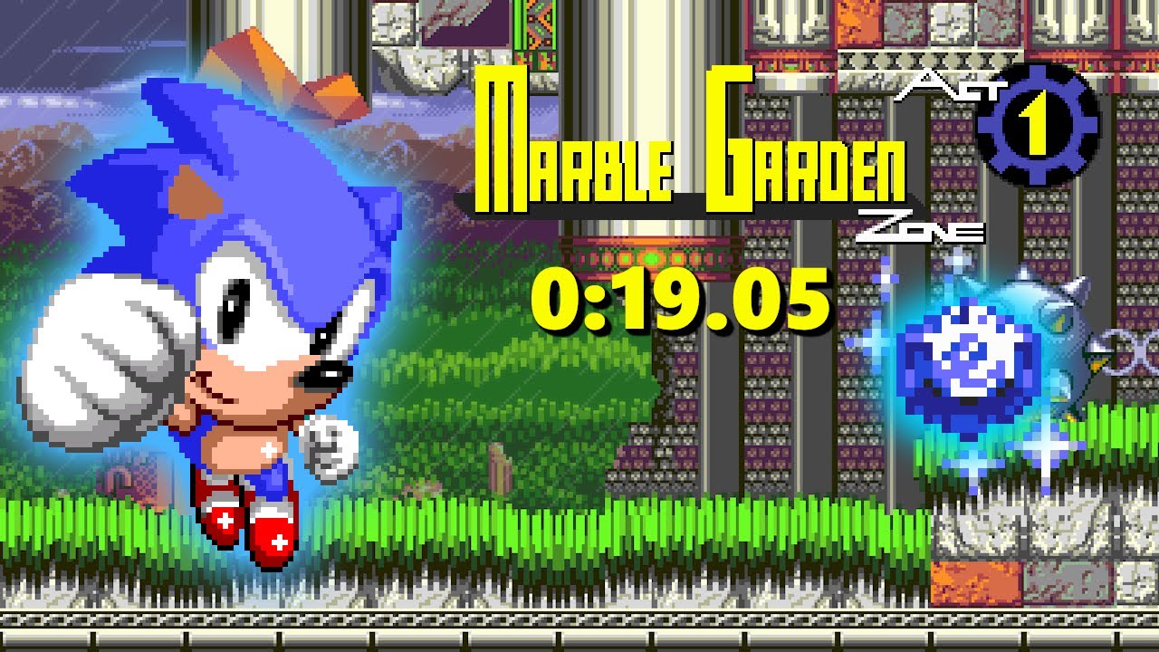 Sonic 3 A.I.R.: D.A. Garden Edition - Time Stone Trials | Marble Garden 1 - 0:19.05 (Sonic)