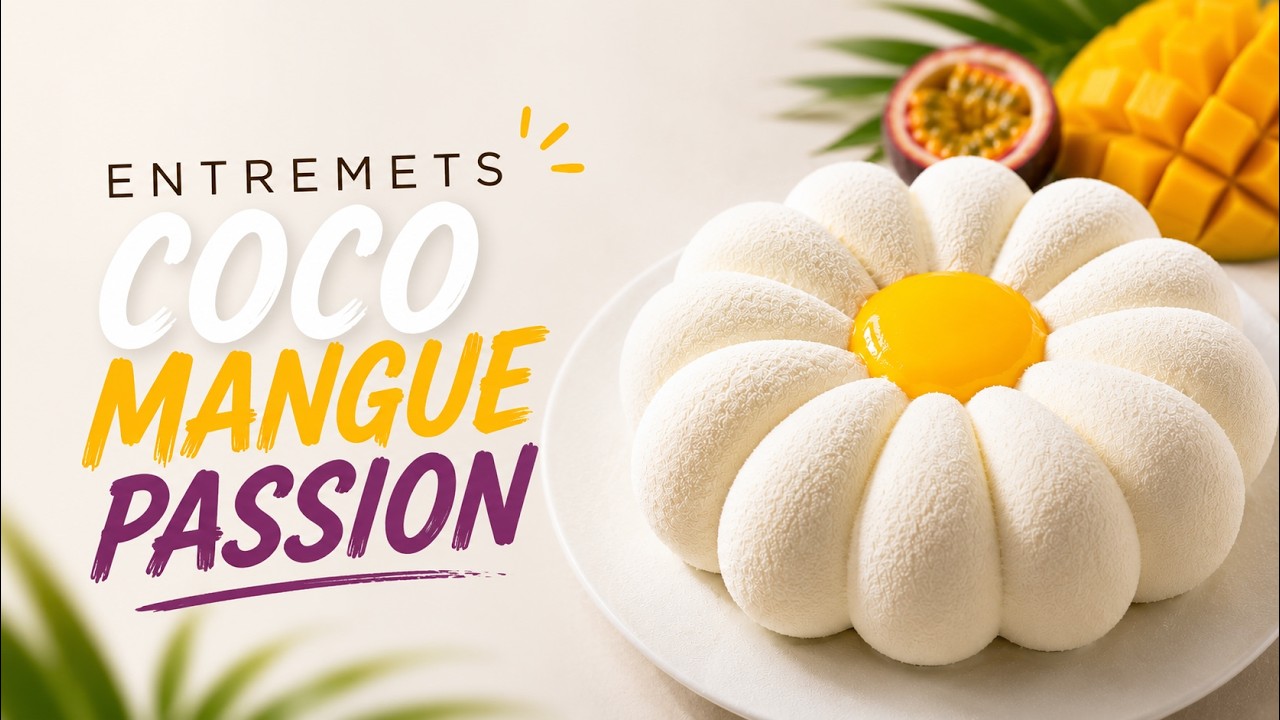 Recette entremet coco passion mangue - tutorial silikomart
