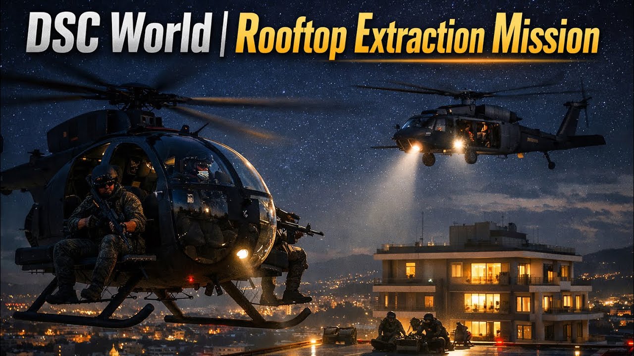 Rooftop Extraction Mission | DCS World | MH-6 Littlebirds